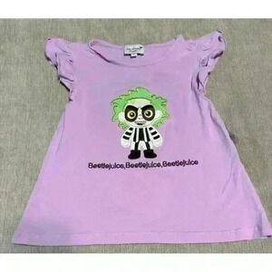 NWOT‎ Boutique Halloween Beetlejuice Applique Toddler Girls Shirt 4T